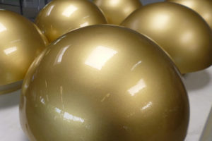 Kunststofflackierung Schalen gold