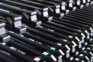 Stahllackierung Halterung schwarz