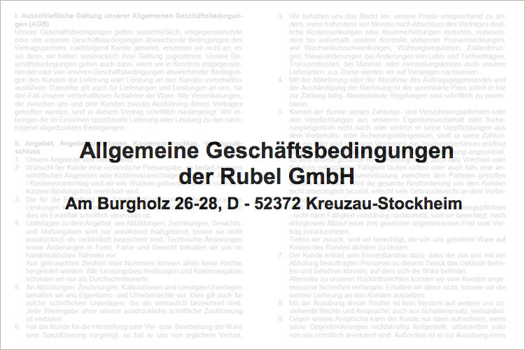 Allgemeine Geschaeftsbedingungen